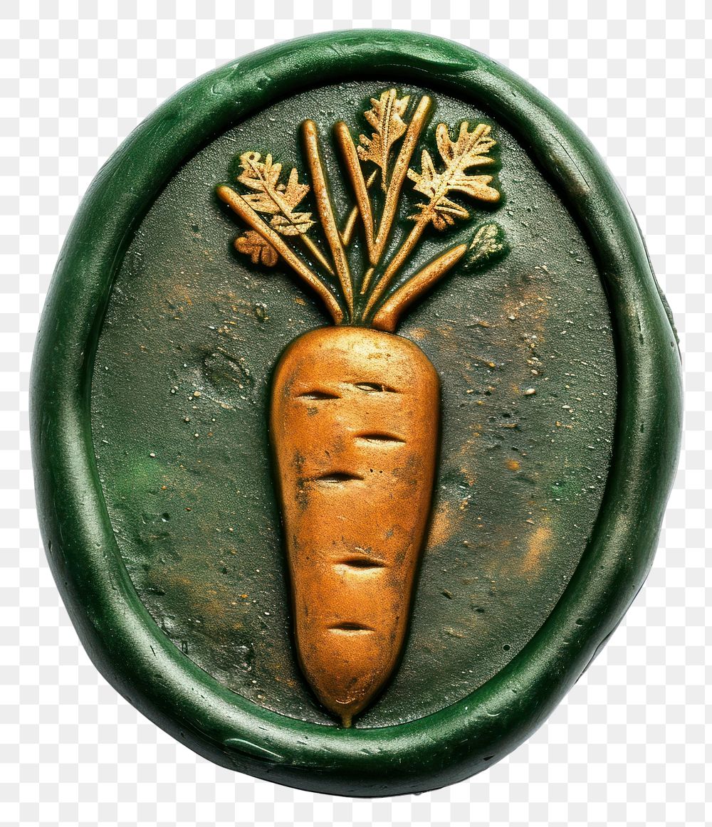 PNG  Seal Wax Stamp a carrot white background accessories freshness.