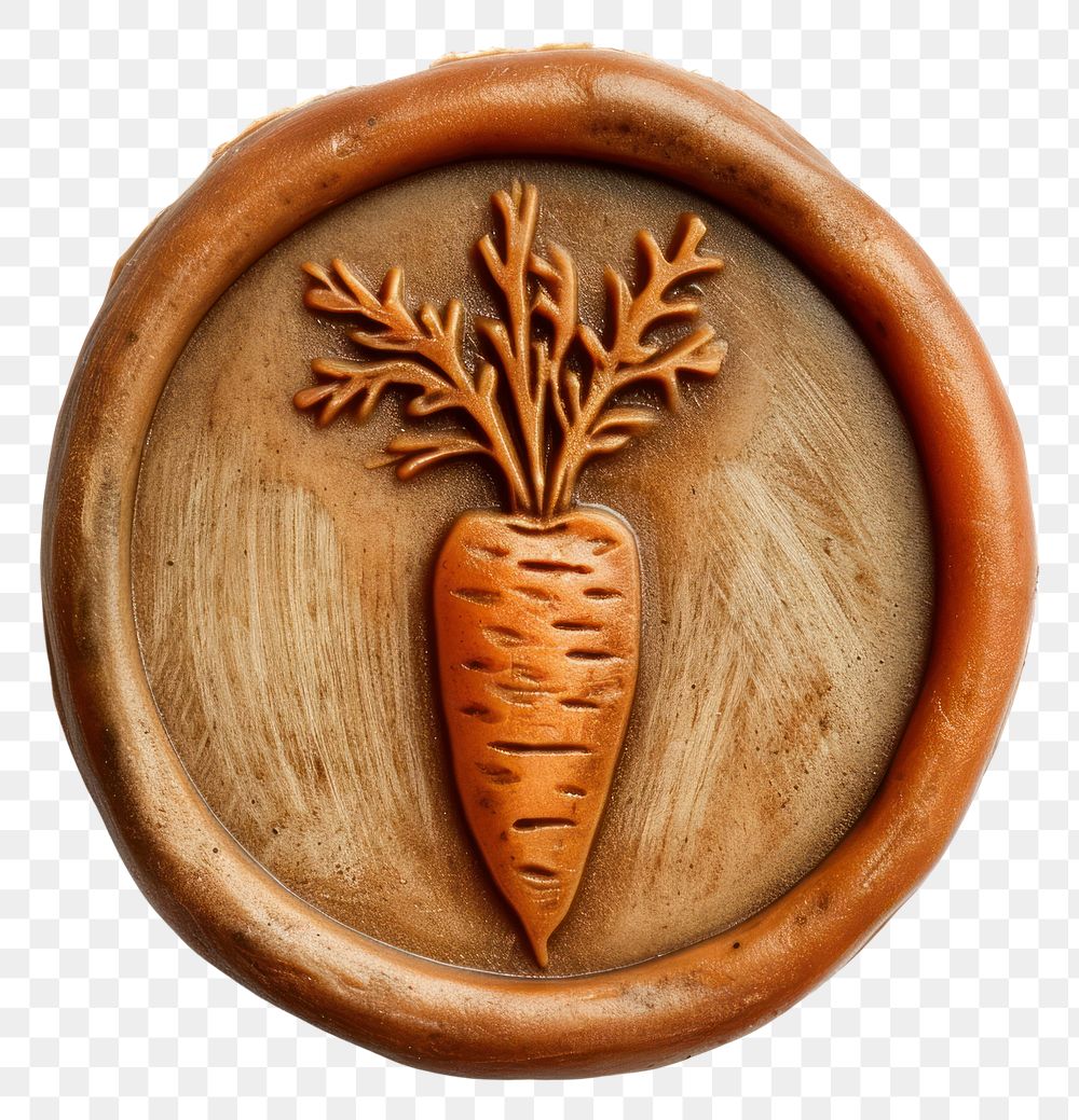 PNG  Seal Wax Stamp a carrot vegetable shape plant.