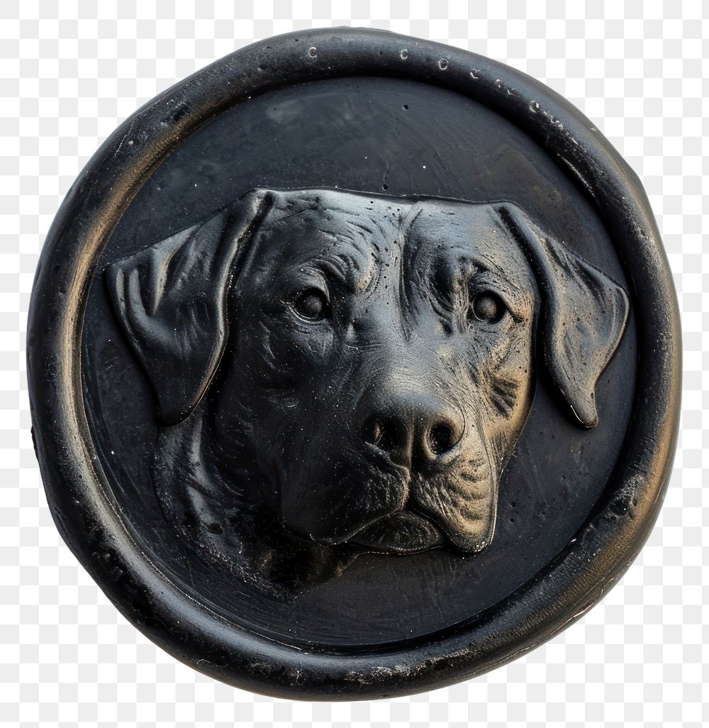 PNG  Seal Wax Stamp a dog animal mammal pet.