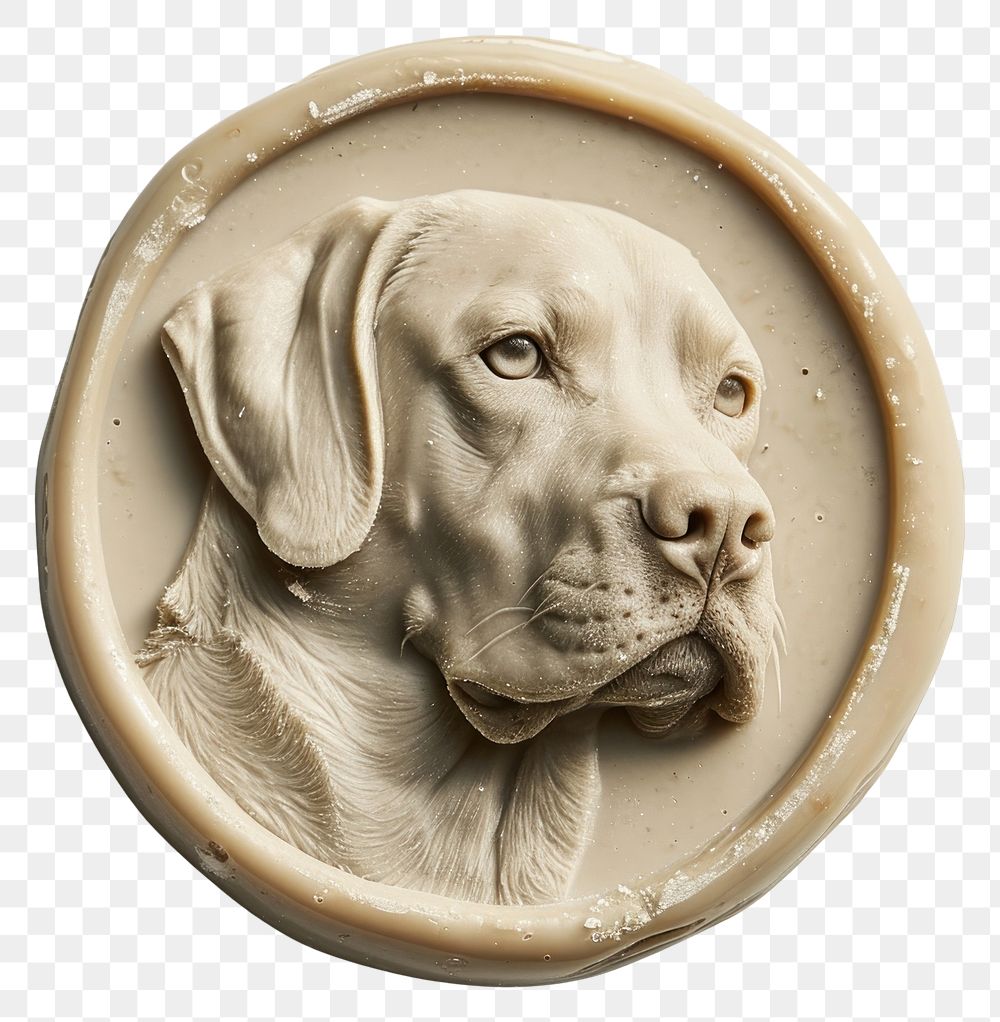 PNG  Seal Wax Stamp a dog animal mammal craft.