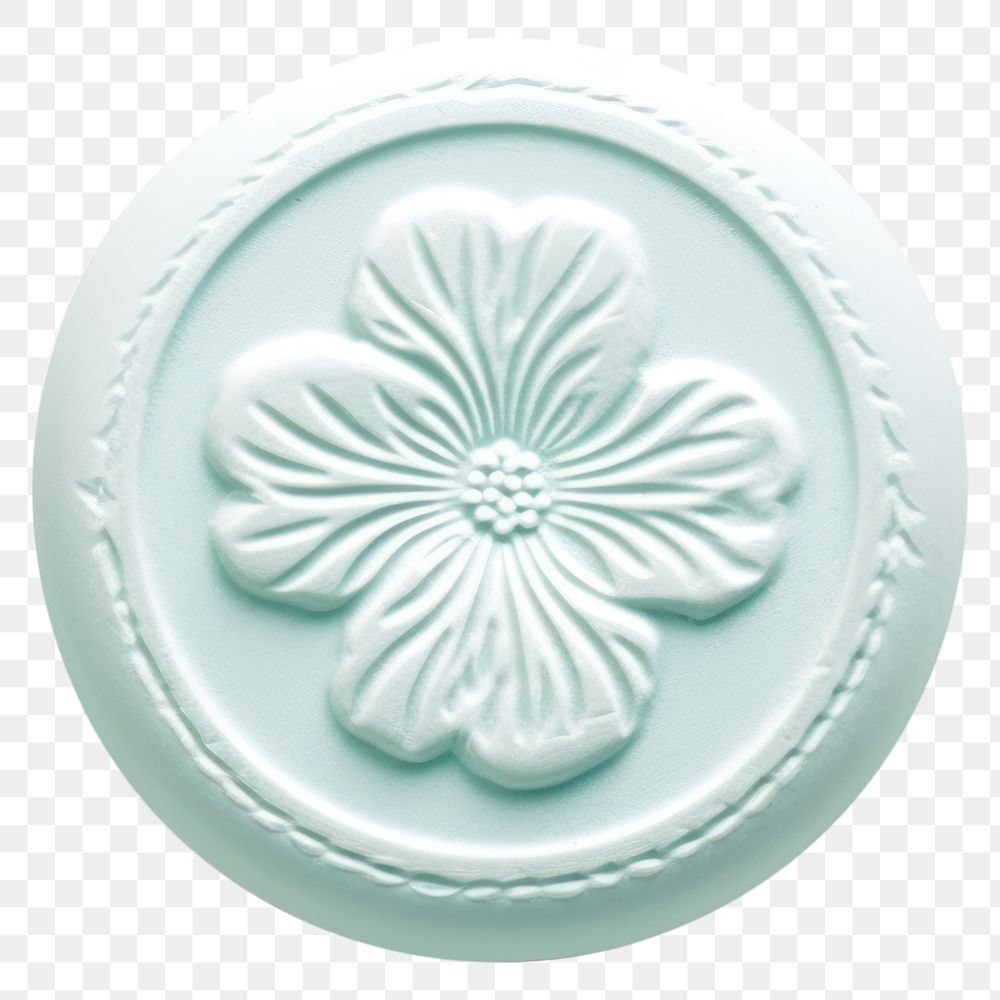 PNG  Seal Wax Stamp a floral craft white background accessories.