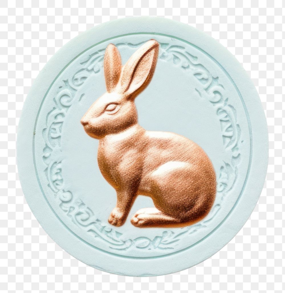 PNG  Seal Wax Stamp a rabbit mammal animal rodent.