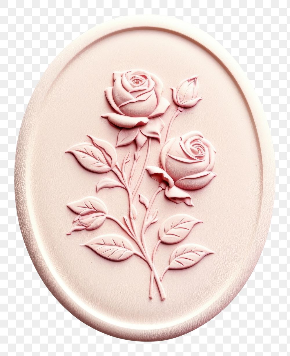 PNG  Seal Wax Stamp a rose bouquet shape white background confectionery.