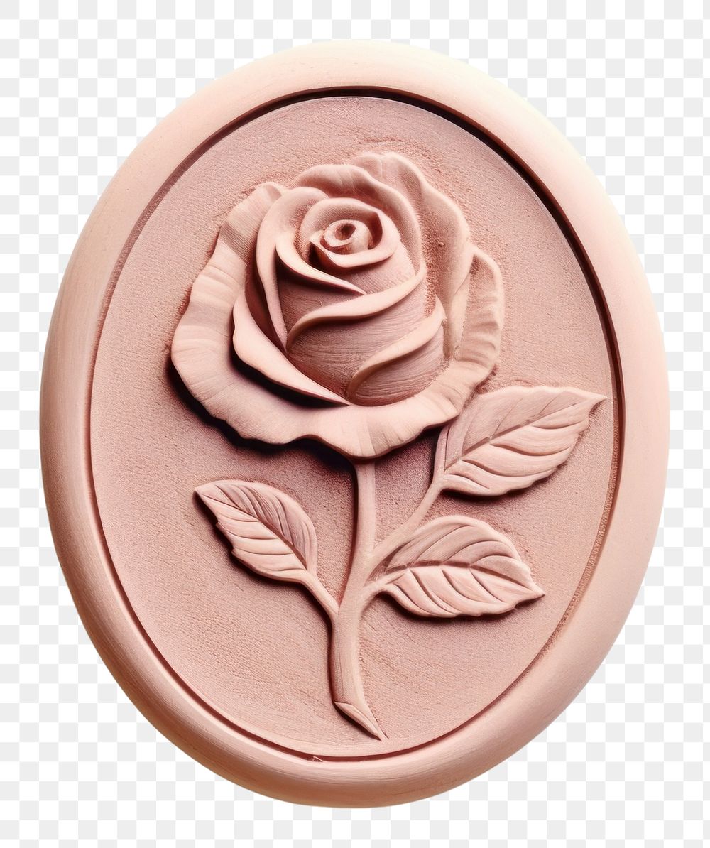 PNG  Seal Wax Stamp a rose flower shape craft.