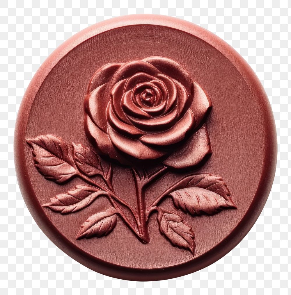 PNG  Seal Wax Stamp a rose white background creativity freshness.