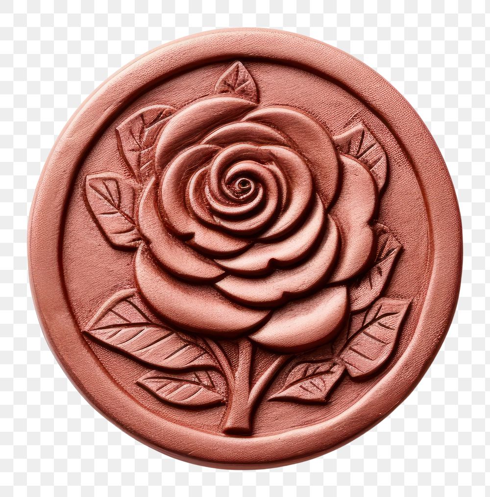 PNG  Seal Wax Stamp a rose jewelry locket craft.