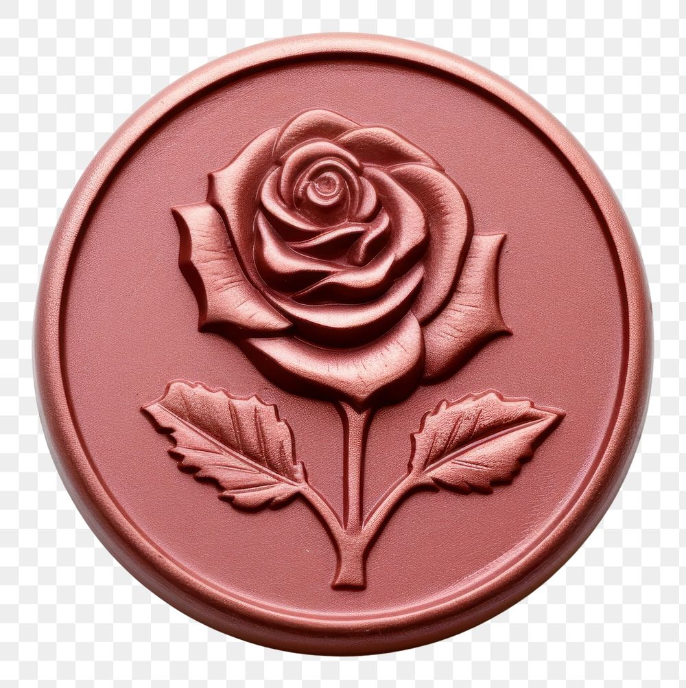 PNG  Seal Wax Stamp a rose white background representation creativity.