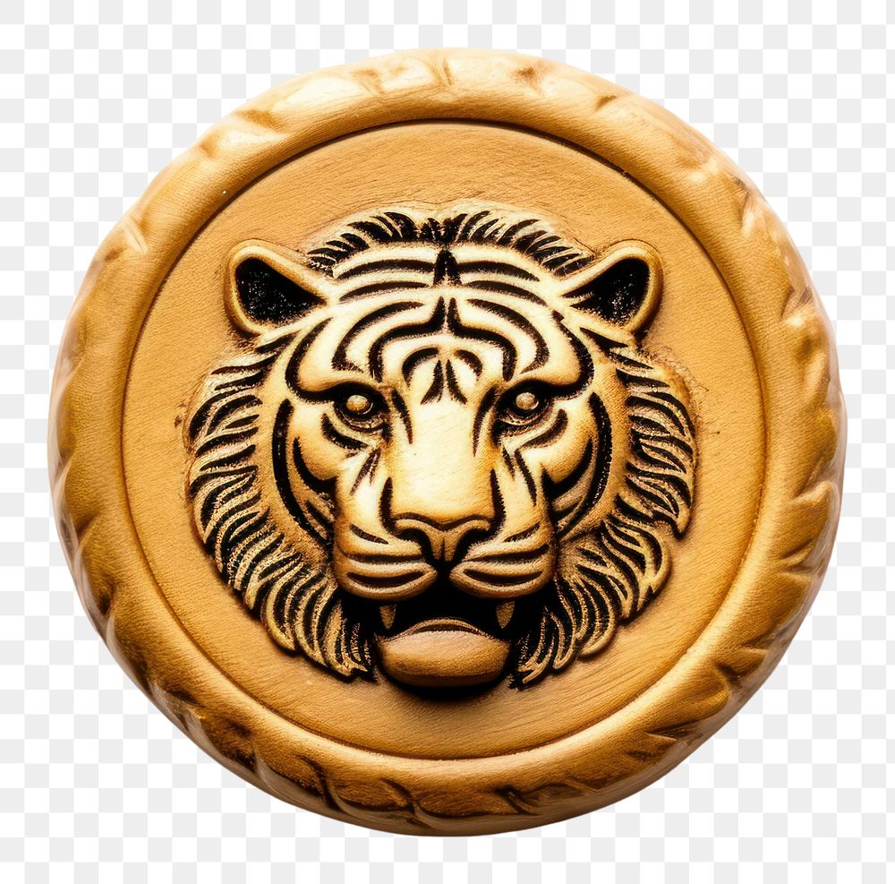 PNG  Seal Wax Stamp a tiger jewelry locket craft.