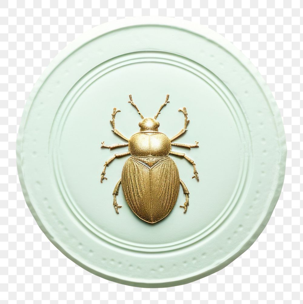 PNG  Seal Wax Stamp an insect white background porcelain wildlife.