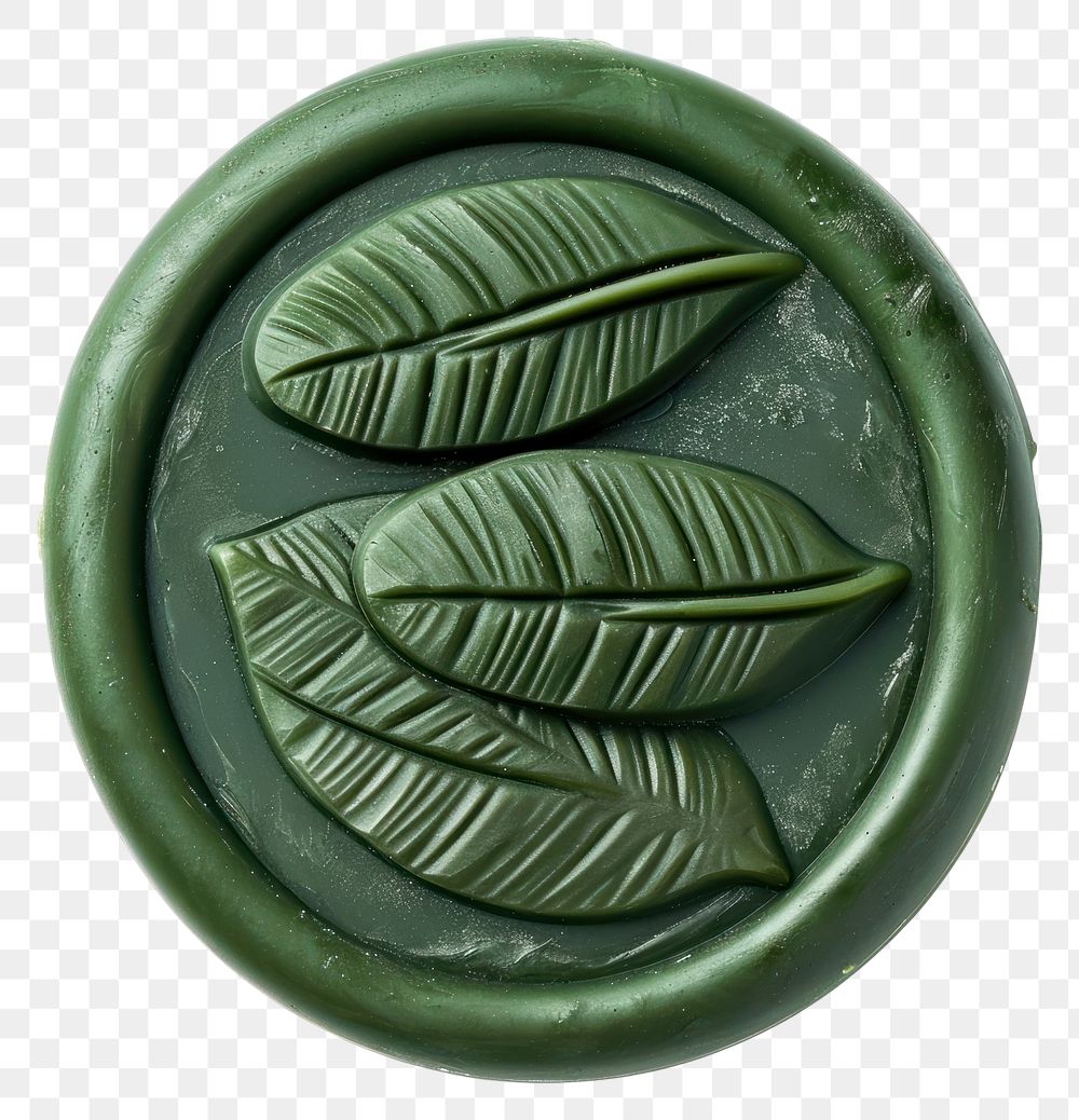 PNG  Seal Wax Stamp banana leafs jewelry shape plant.