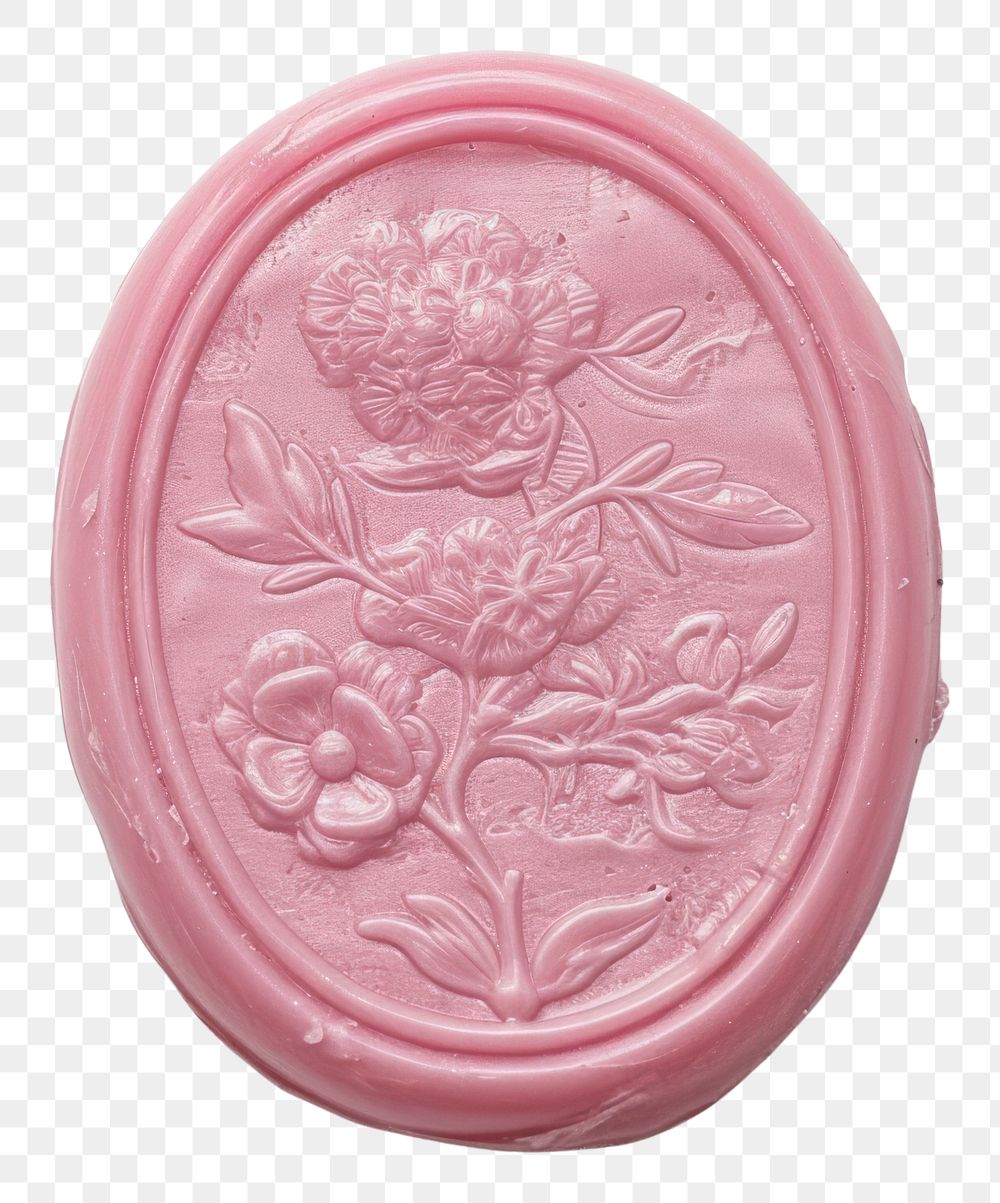 PNG  Seal Wax Stamp berry shape craft white background.