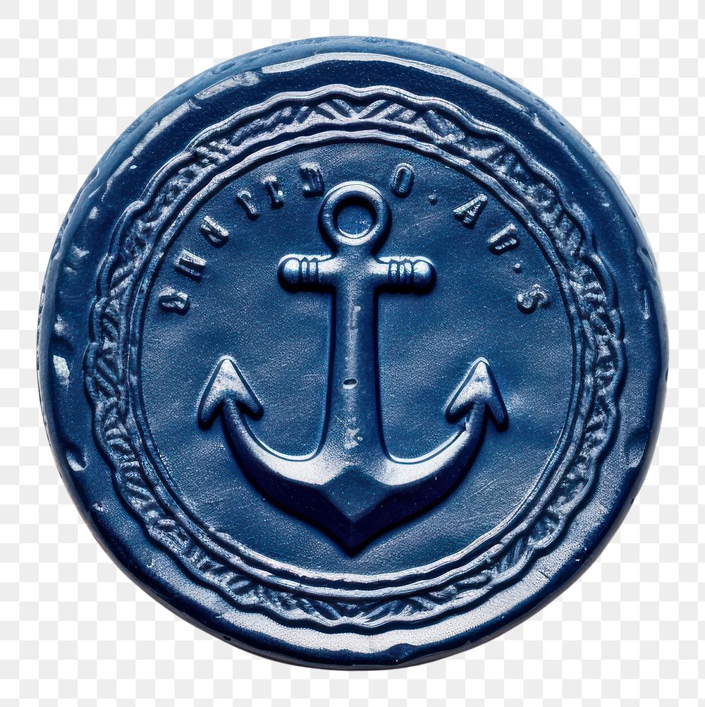 PNG  Seal Wax Stamp blue anchor sea accessories electronics.