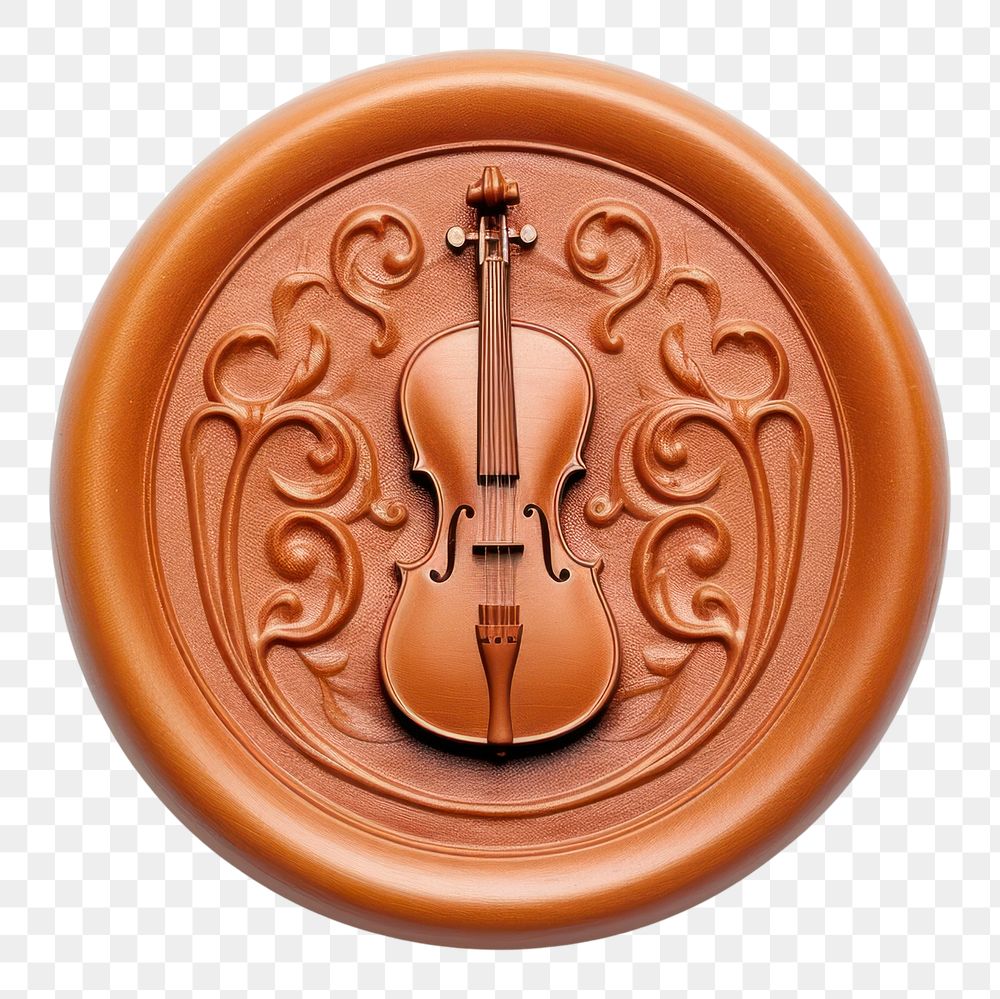 PNG  Seal Wax Stamp cello violin white background creativity.