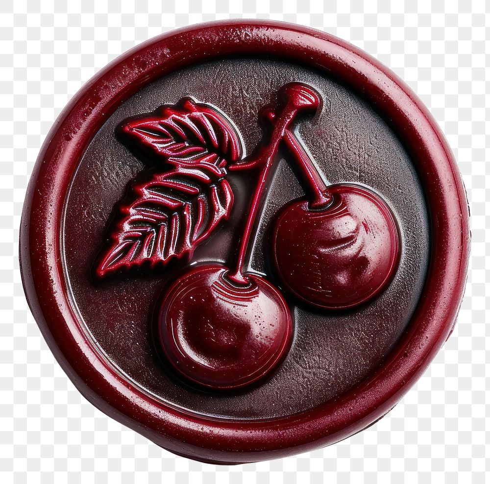 PNG  Seal Wax Stamp cherry fruit plant food.