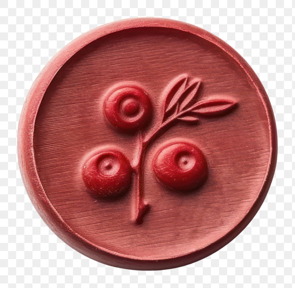 PNG  Seal Wax Stamp cherry white background accessories accessory.