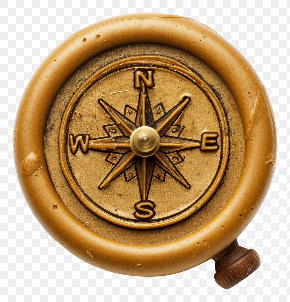 PNG  Seal Wax Stamp compass white background wristwatch history.