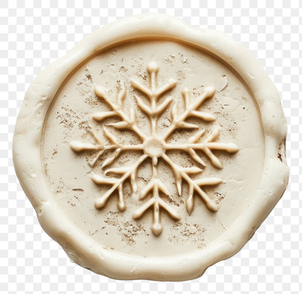 PNG  Seal Wax Stamp ice snowflake food confectionery creativity.