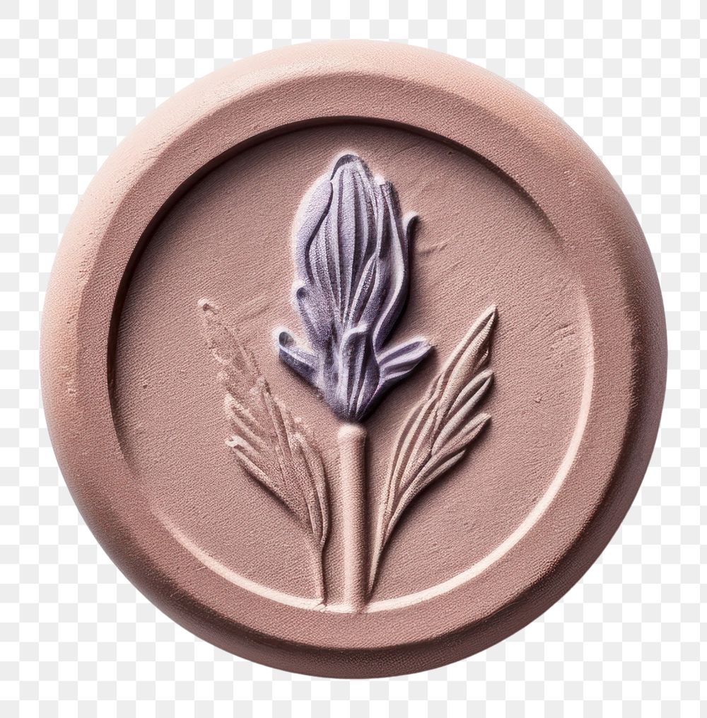 PNG  Seal Wax Stamp of an iris shape accessories creativity.