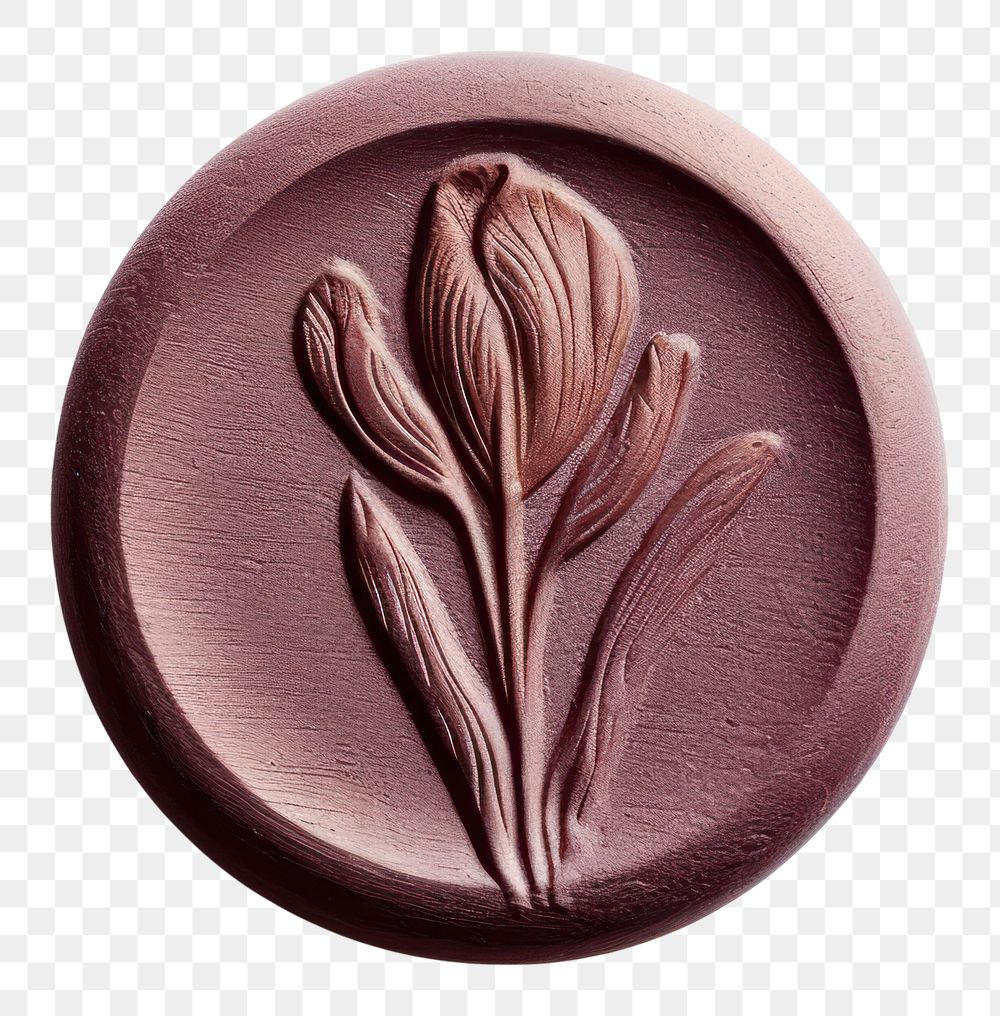 PNG  Seal Wax Stamp of an iris white background accessories creativity.