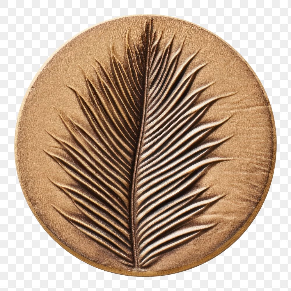 PNG  Seal Wax Stamp palm leaves jewelry white background accessories.