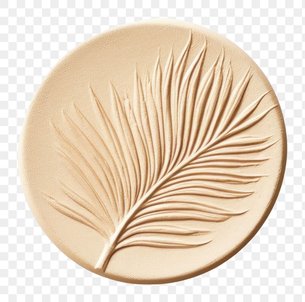 PNG  Seal Wax Stamp palm leaves white background accessories porcelain.