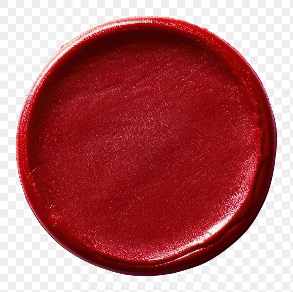 PNG  Shiny plain red Seal Wax stamp white background simplicity dishware.