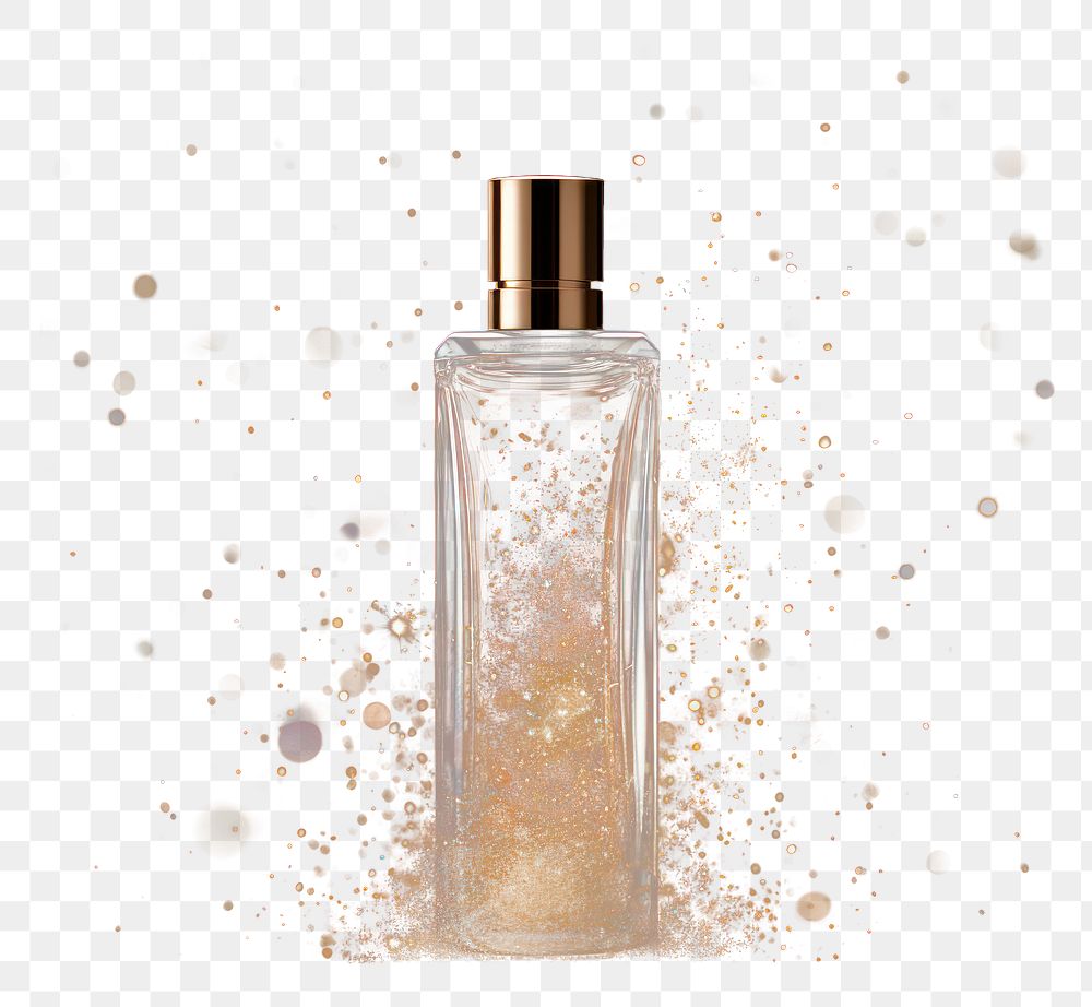 PNG  Perfume cosmetics bottle black background. AI generated Image by rawpixel.
