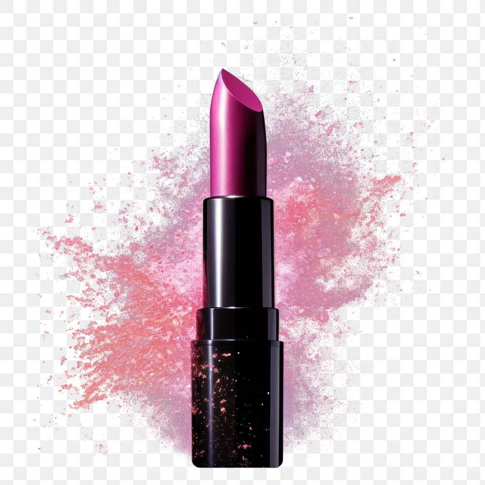PNG  Lipstick cosmetics black background freshness. AI generated Image by rawpixel.