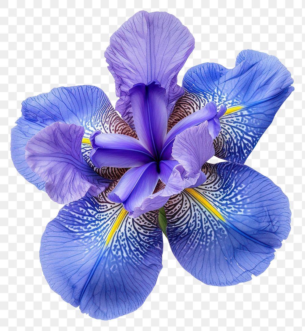 PNG Iris bloom flower purple petal.