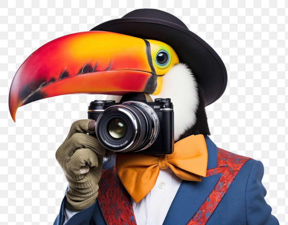 PNG Selfie toucan animal camera adult.