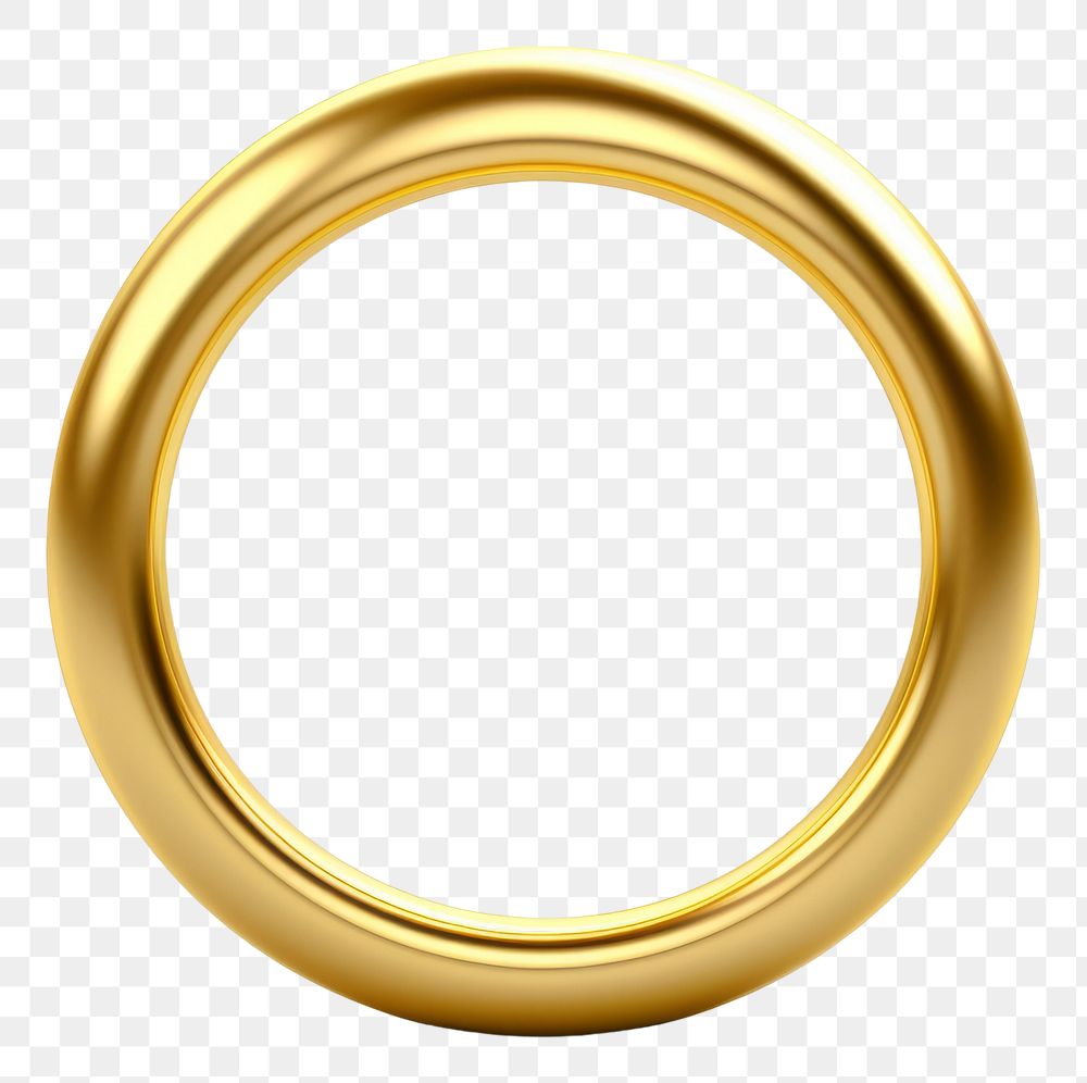 PNG Circle gold jewelry ring.