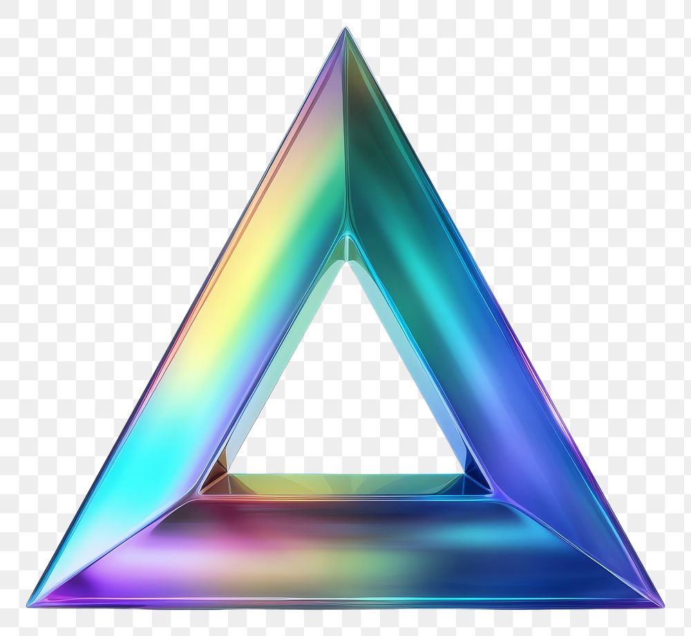 PNG Refraction spectrum abstract triangle.
