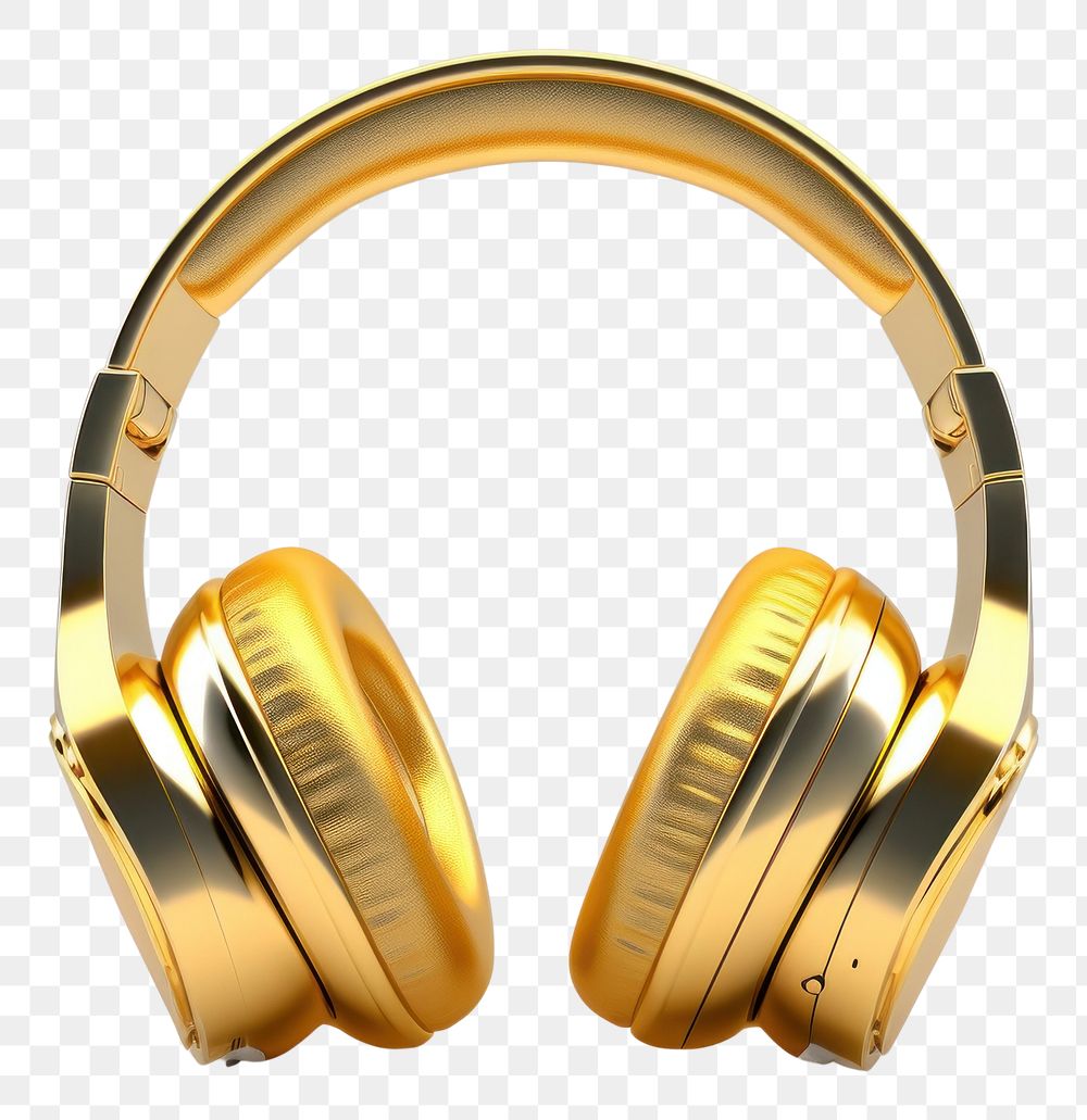 PNG  Headphones headphones headset gold