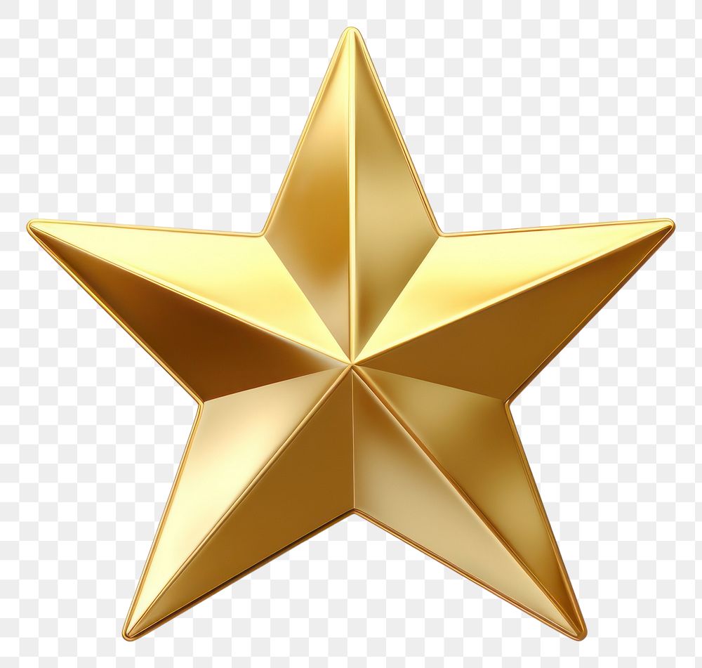 PNG Star gold material symbol white background celebration.