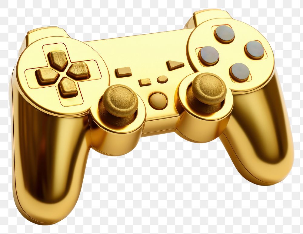 PNG Play game joystick gold white background.