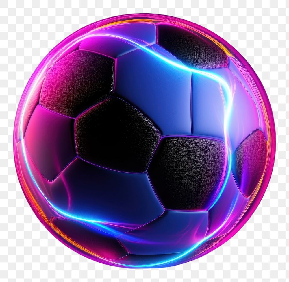 PNG Pastel soccer ball football glowing sphere.