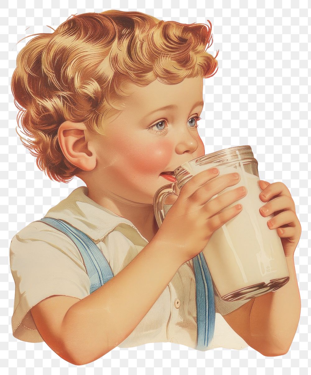PNG Little boy drinking milk portrait refreshment photography