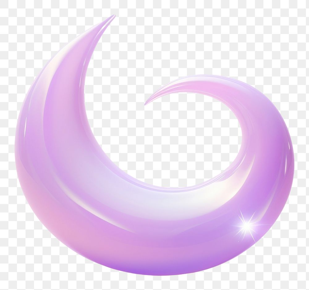 PNG  Crescent moon purple abstract lavender.