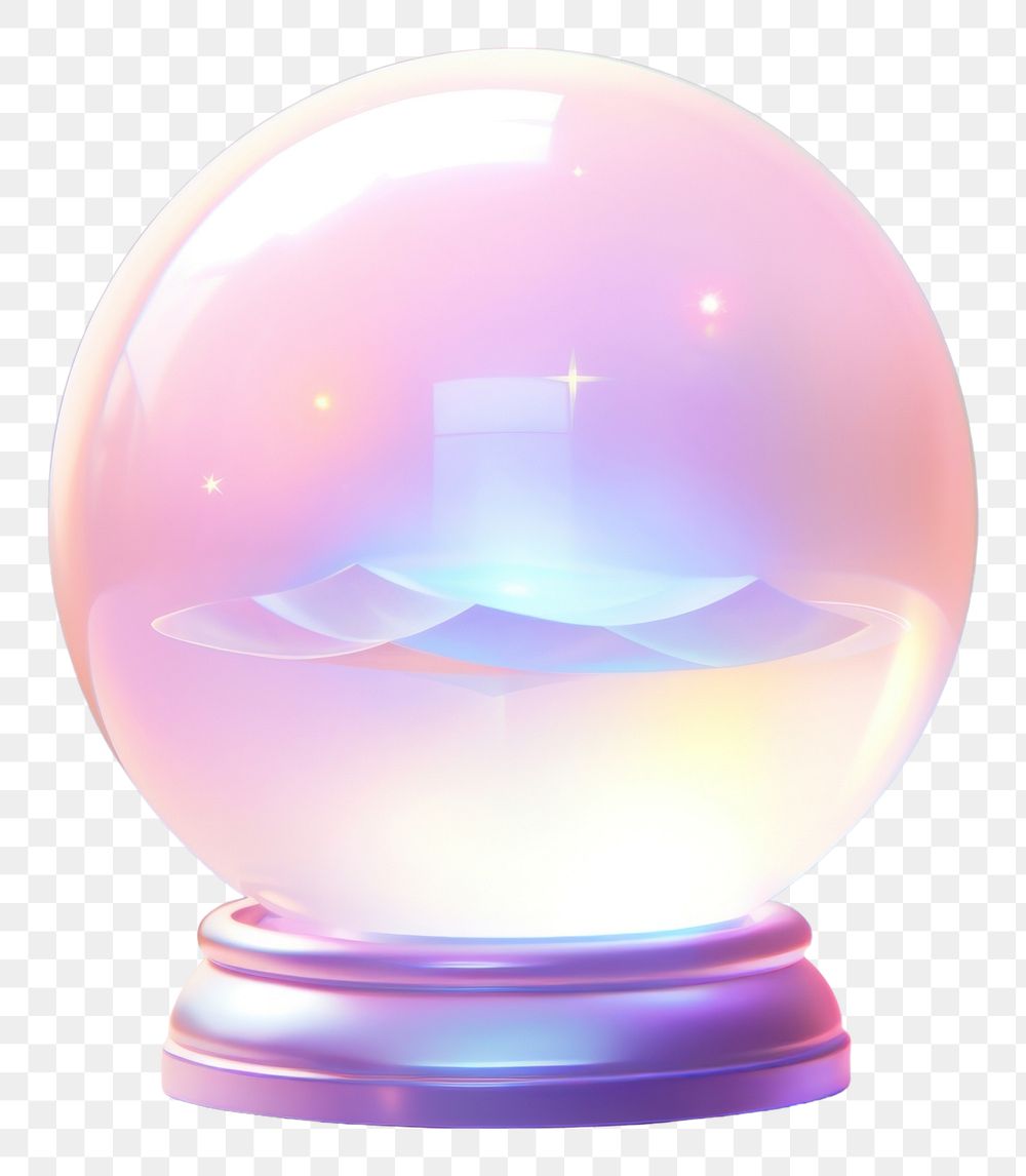 PNG  Crystal ball lighting sphere illuminated.