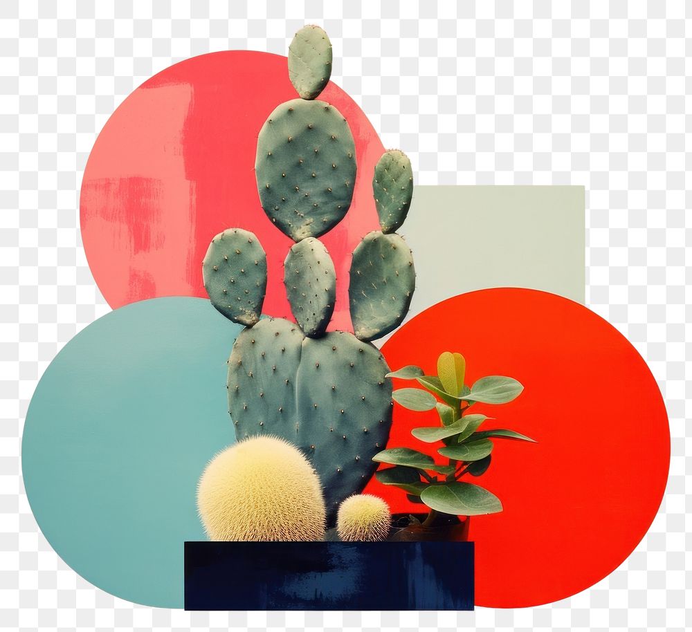 PNG Cactus plant creativity decoration. AI generated Image by rawpixel.