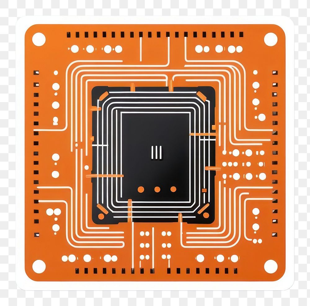 PNG A circuit microchip electronics computer white background