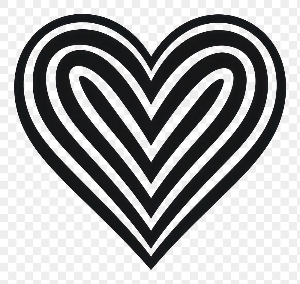 PNG A heart symbol white black