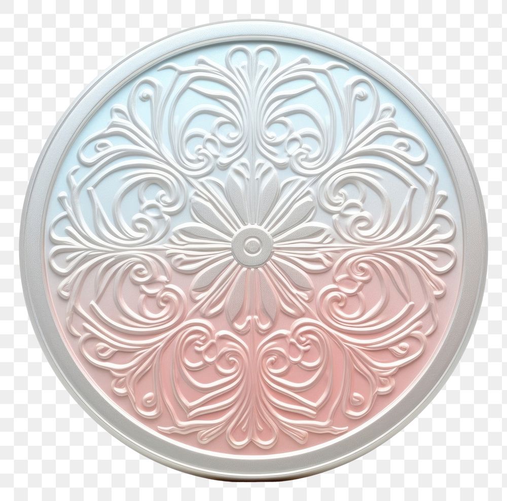 PNG  Pastel 3D coin pattern white background cosmetics.