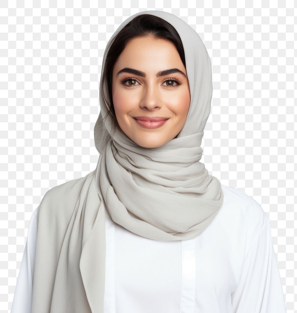 PNG Middle eastern woman smiling hijab scarf