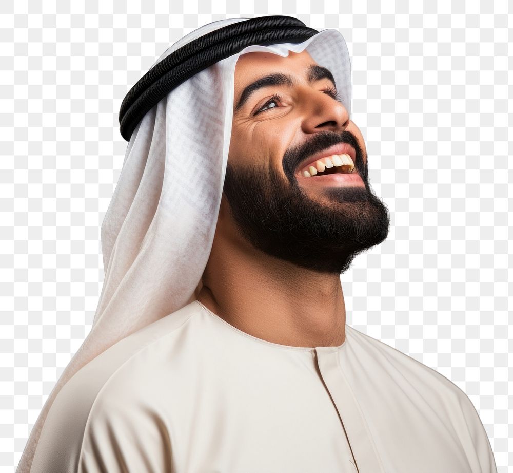PNG Middle eastern man in Arab Sheik looking people adult