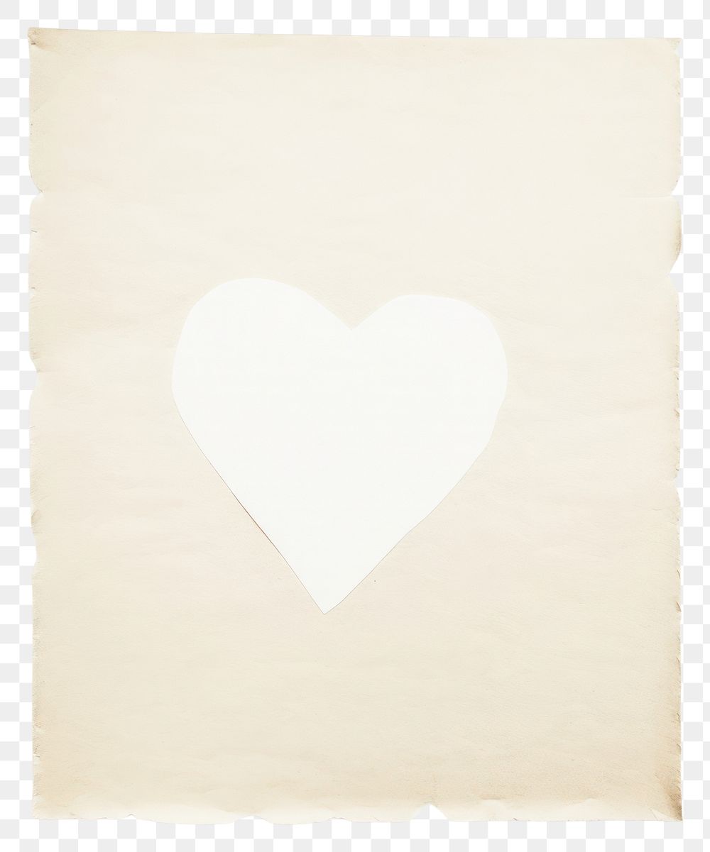 PNG Craft paper collage element backgrounds heart white.