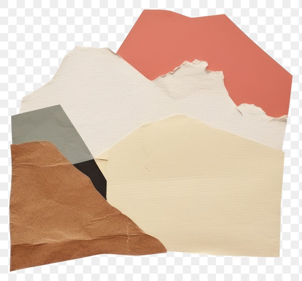 PNG Craft paper collage mountain white background creativity.