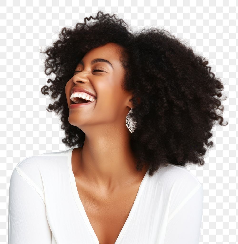 PNG Black people happy happiness laughing portrait.