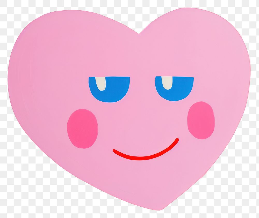 PNG Valentine heart face anthropomorphic. AI generated Image by rawpixel.