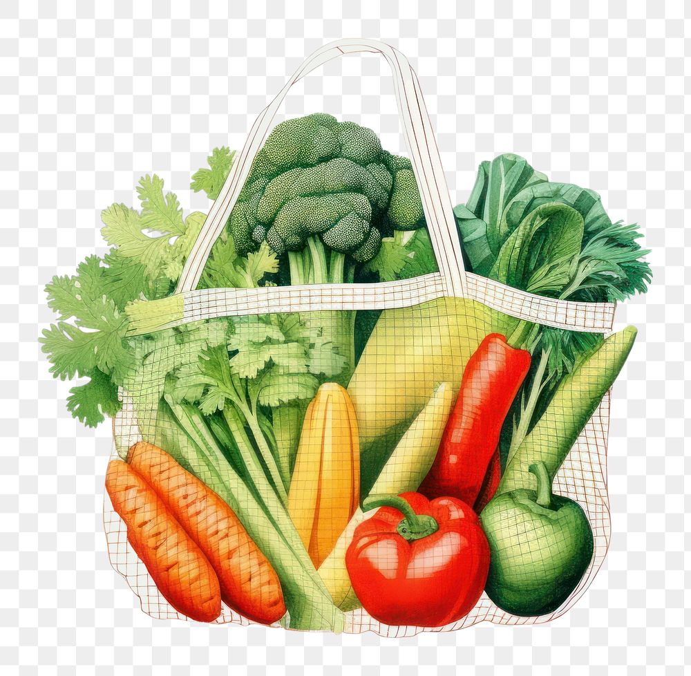PNG Vegetables in mesh grocery bag carrot basket plant. AI generated Image by rawpixel.
